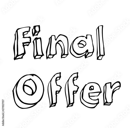 FINAL OFFER stamp on white background