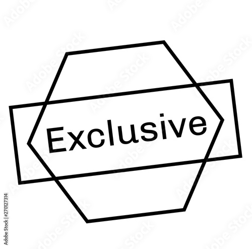 EXCLUSIVE stamp on white background