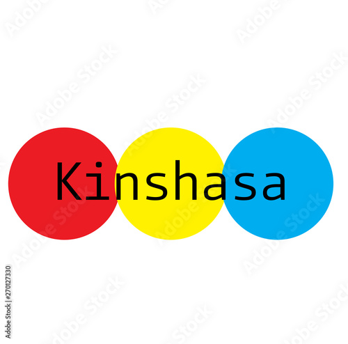 KINSHASA stamp on white background