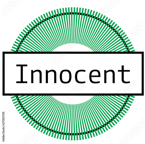 INNOCENT stamp on white background