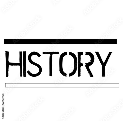 HISTORY stamp on white background