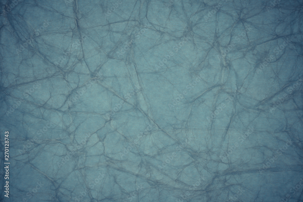 Blue crumpled paper texture Blue crumpled paper texture