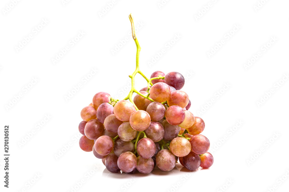Fototapeta premium Bunch of red grapes isolated on white