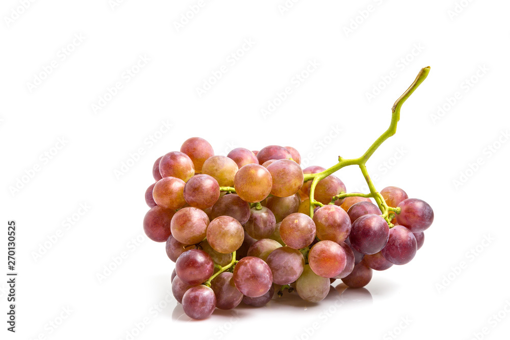 Bunch of red grapes isolated on white Bunch of red grapes isolated on white