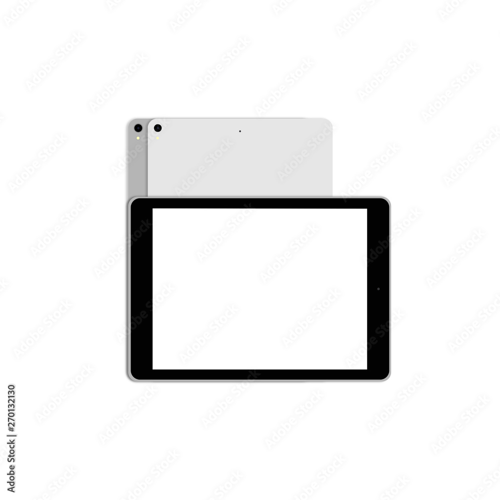 set of modern tablet and mobile phone isolated set of modern tablet and mobile phone isolated