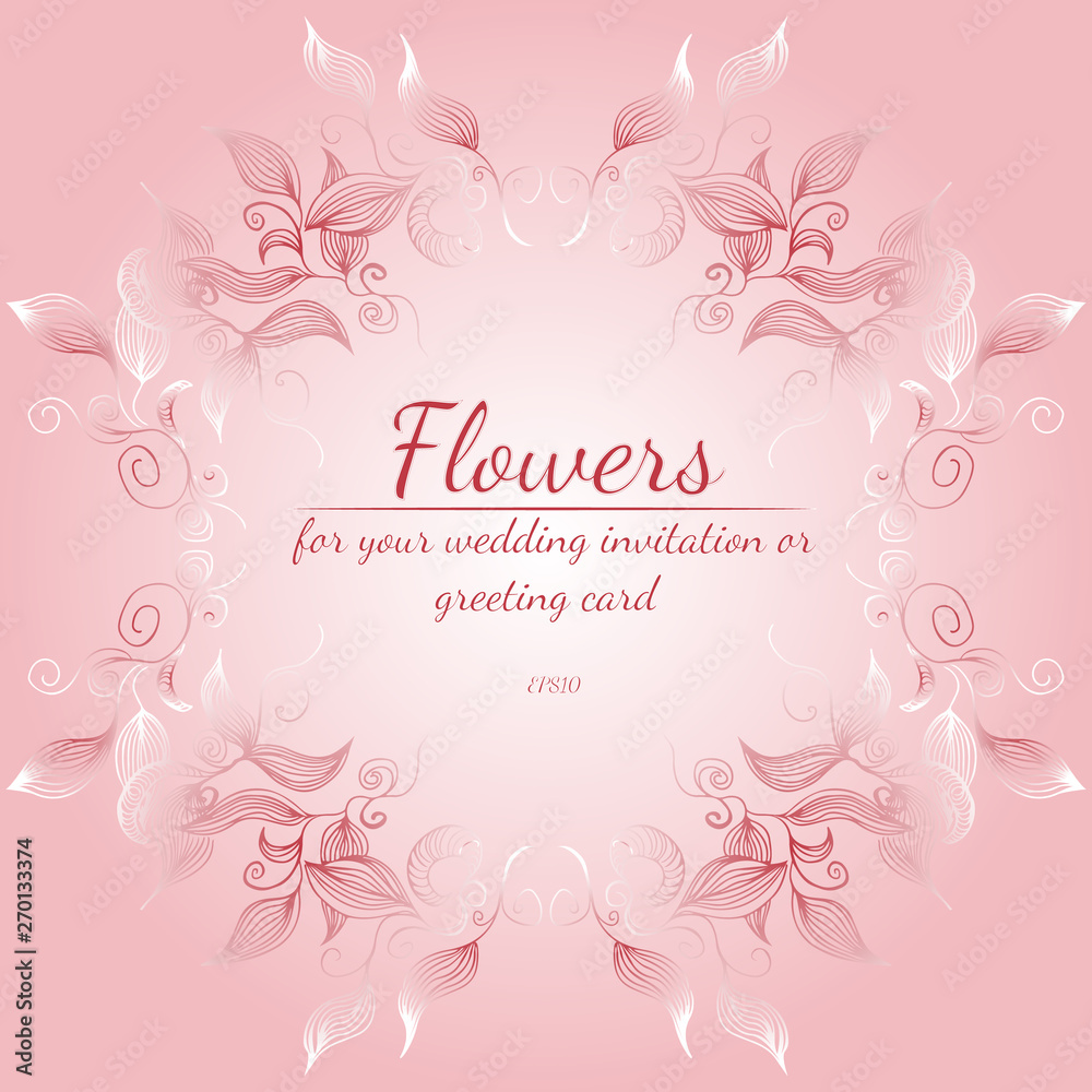 Wreath of roses or peonies flowers with azalea, pale pink and white colors. Floral frame design elements for your wedding invitation and greeting card. Hand drawn illustration. Line art. Sketch Wreath of roses or peonies flowers with azalea, pale pink and white colors. Floral frame design elements for your wedding invitation and greeting card. Hand drawn illustration. Line art. Sketch
