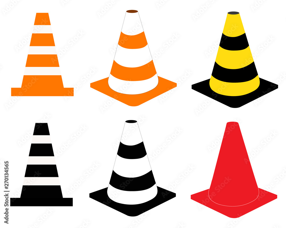 construction cone icon on white background. traffic cones sign. plastic traffic cones symbol. construction cone icon on white background. traffic cones sign. plastic traffic cones symbol.