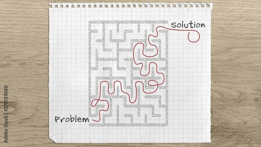 Concept animation: Problem Solving maze, Problem Solution text, maze ...