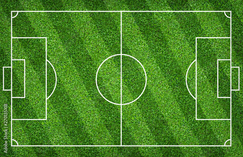 Soccer field or football field for background. With green court pattern.