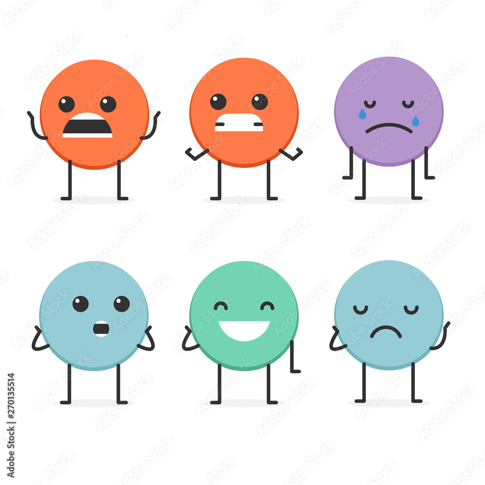 Funny smileys emoticons vector design
