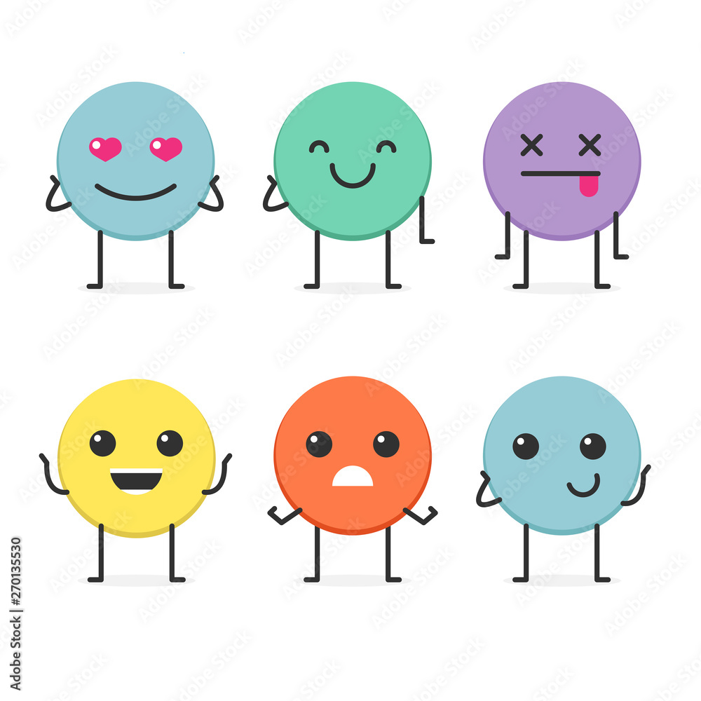 Funny smileys emoticons vector design