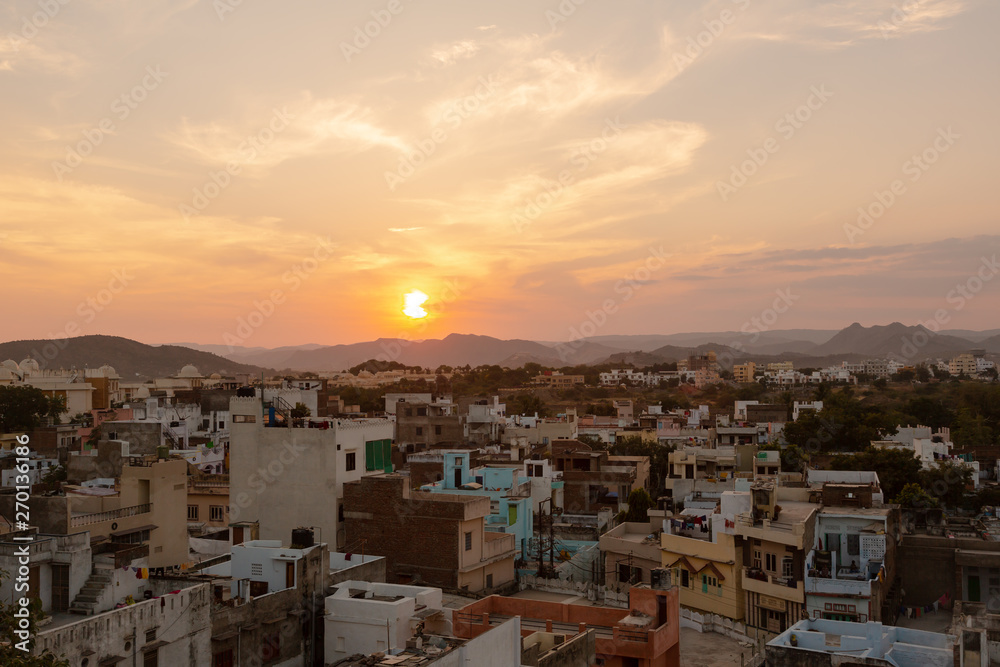Udaipur city at sunset Udaipur city at sunset