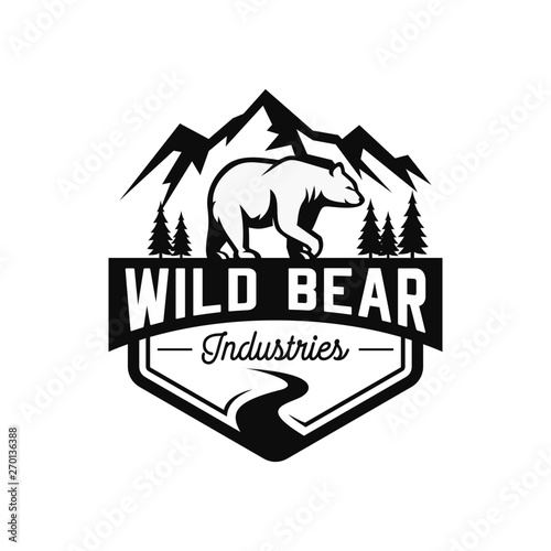 Vintage Bear Logo Template