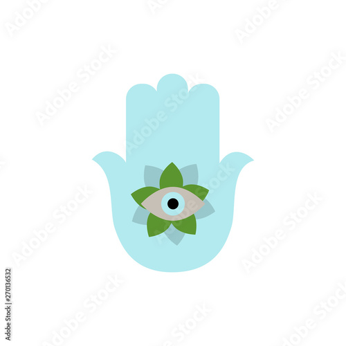 Vector Hamsa Hand icon on white background.