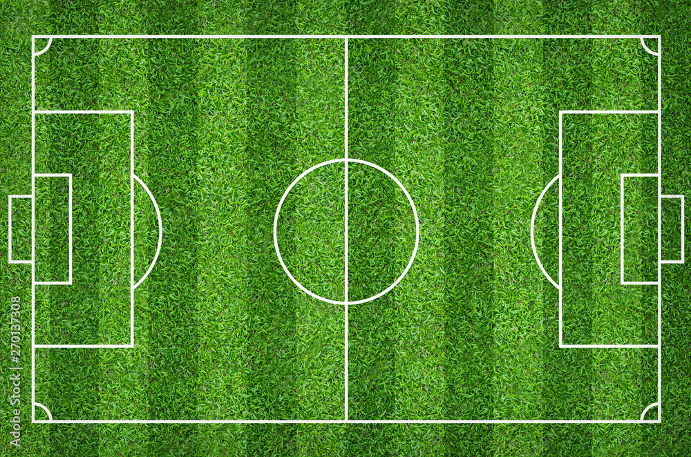 Soccer field or football field for background with green lawn court pattern. Soccer field or football field for background with green lawn court pattern.