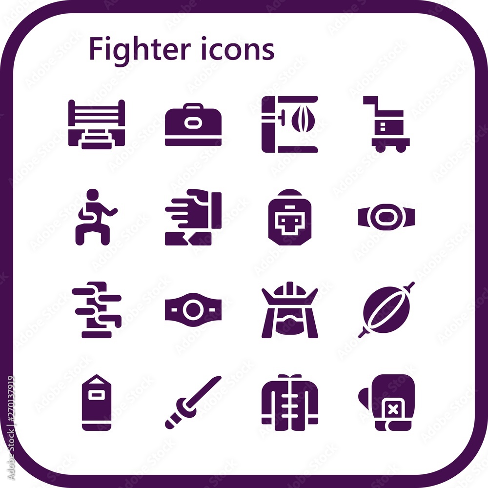 fighter icon set fighter icon set