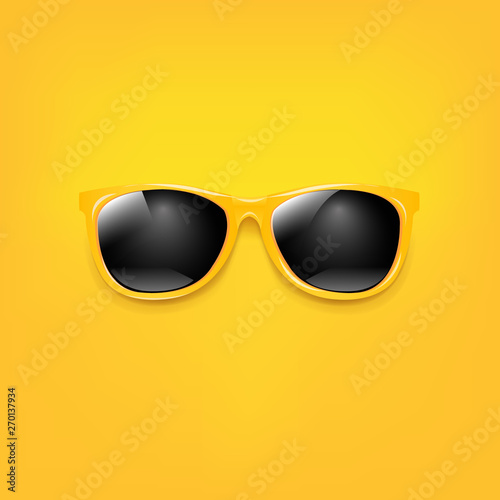 Summer Sunglasses With Orange Poster