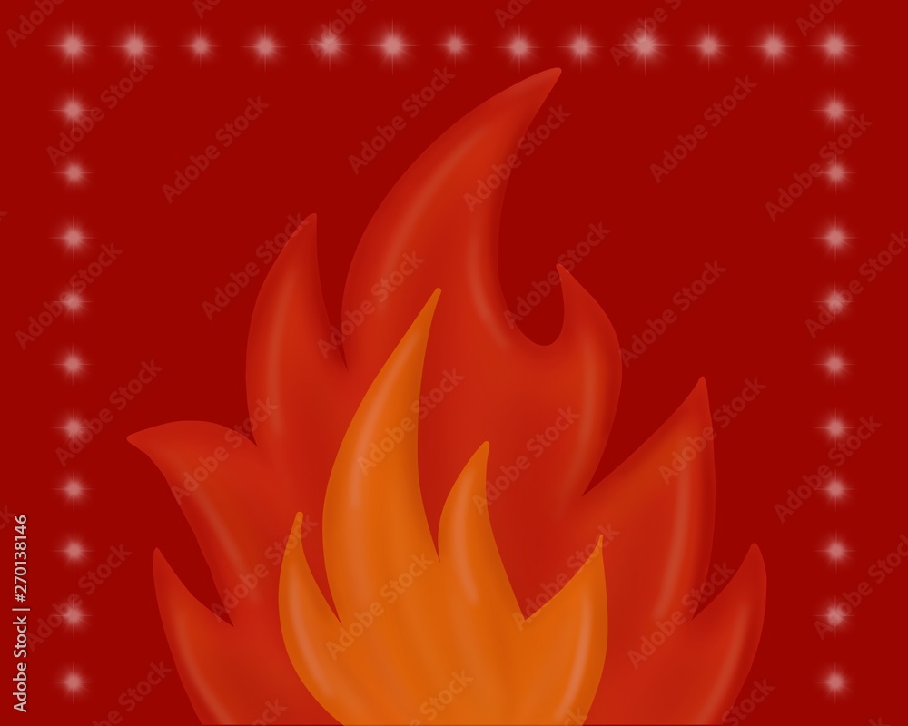Bright fire element background, template for banner, greeting cards. The image of fire Bright fire element background, template for banner, greeting cards. The image of fire