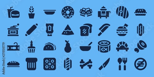 meal icon set