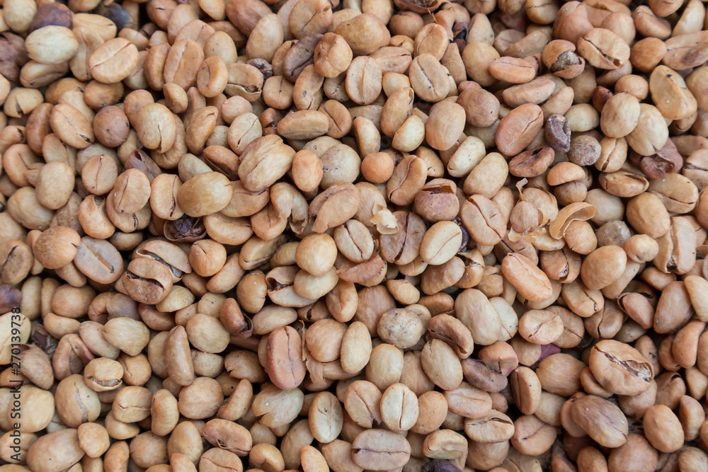 top view coffee beans background