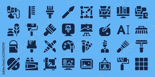 paintbrush icon set
