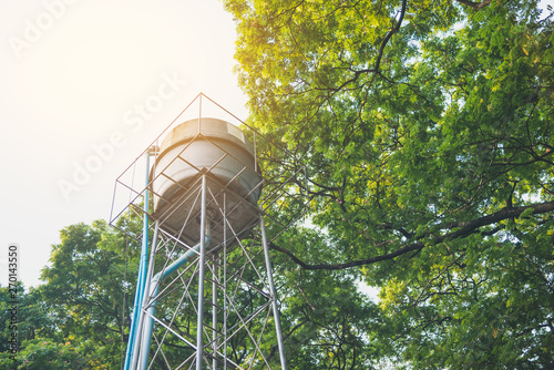  water stock tank on high steel structure