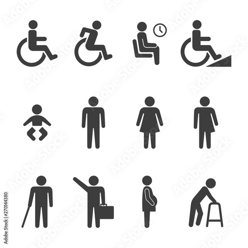 set of accessibility icon vector