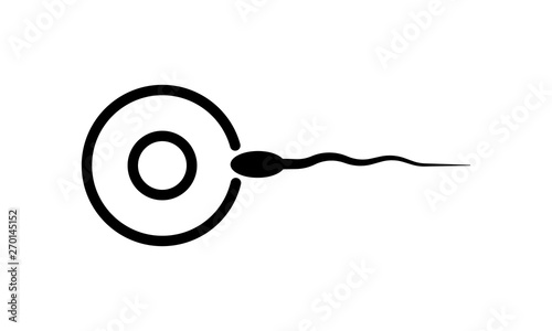 Sperm vector icon for fertility and reproductive health concepts