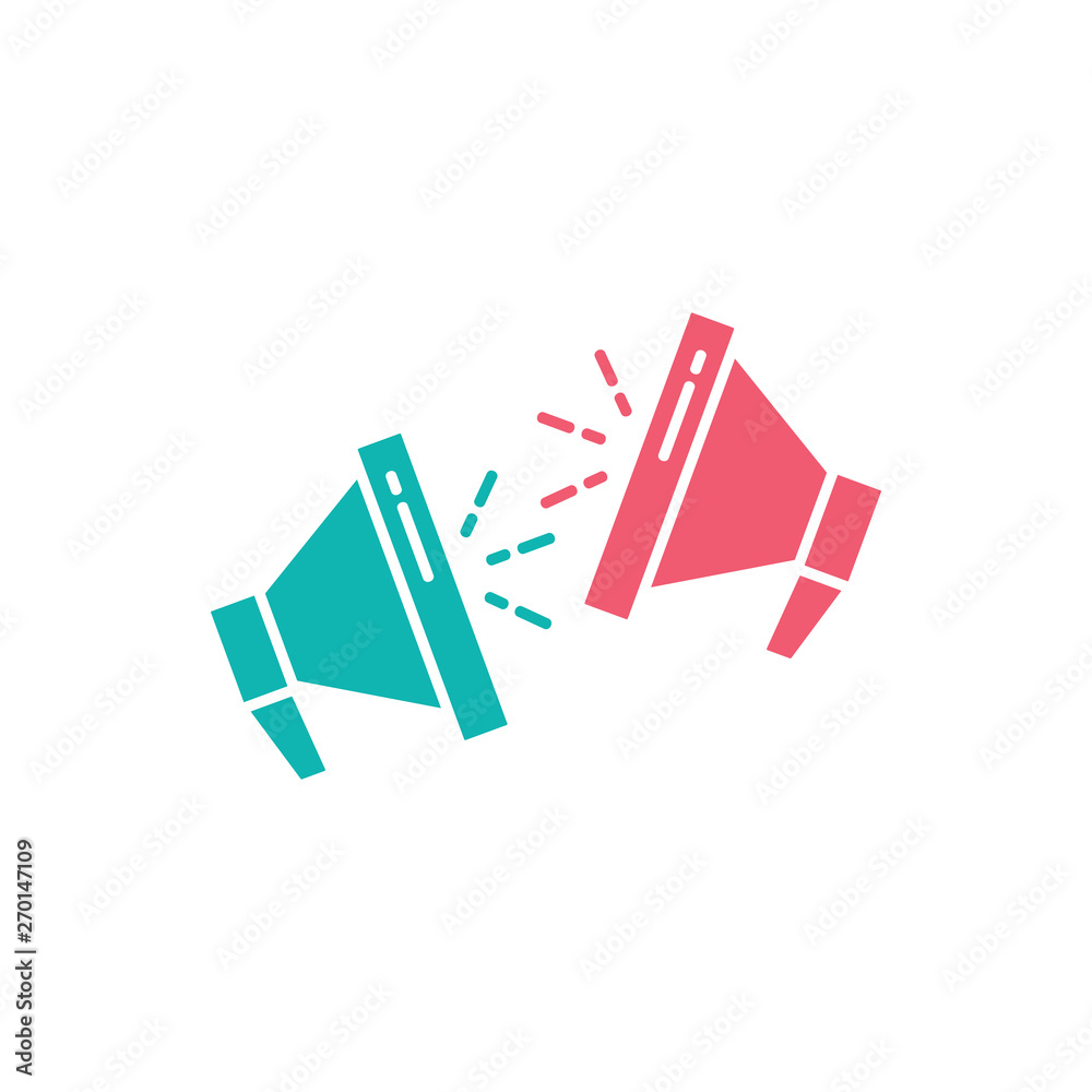 megaphone simple geometric symbol logo vector megaphone simple geometric symbol logo vector
