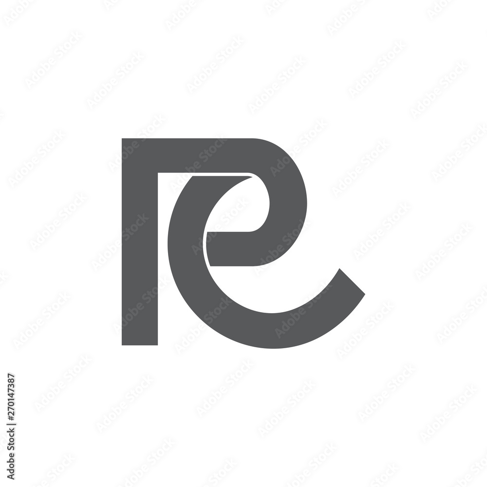 letters pr simple geometric line logo vector letters pr simple geometric line logo vector