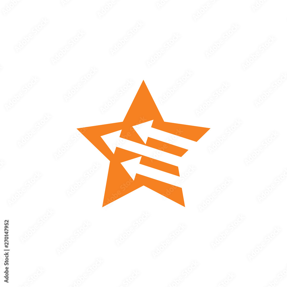 geometric star movement arrow simple logo vector geometric star movement arrow simple logo vector
