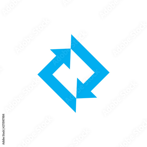 circle geometric arrow square logo vector