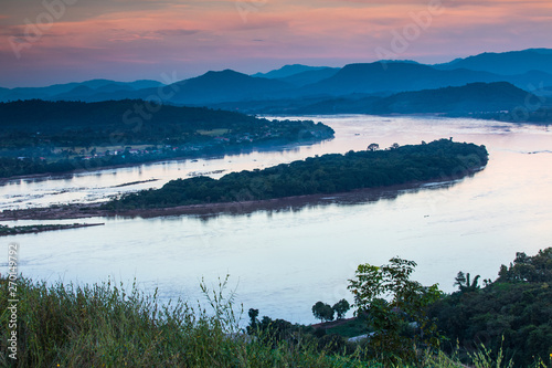 Phu-lum-duan, Landscape of Mekong river in border of Thailand and Laos, Loei province Thailand.