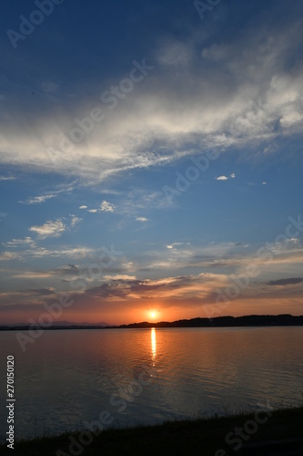 涸沼の夕景