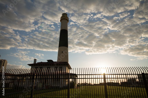lighthouse at sunset in atlantic city
