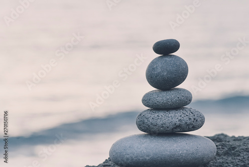  Stone Cairn At The Beach