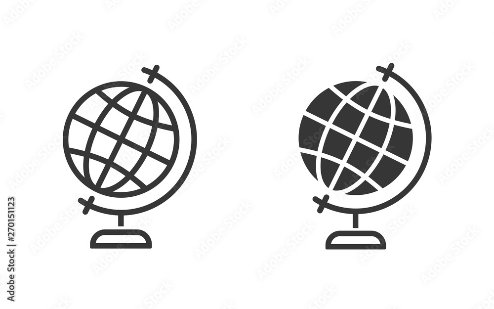 Globe vector icon for graphic and web design. Globe vector icon for graphic and web design.
