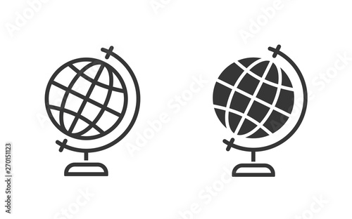 Globe vector icon for graphic and web design.