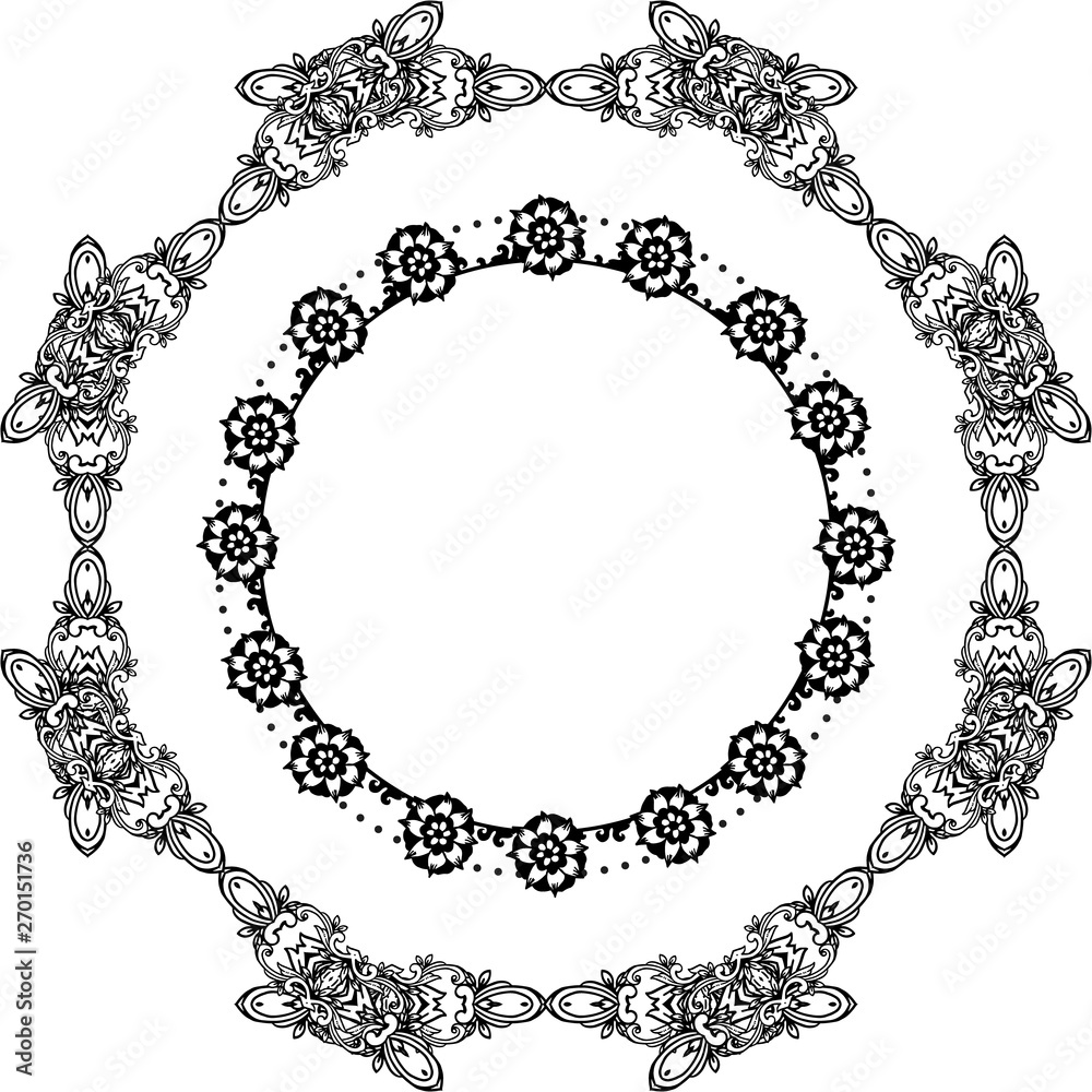 Vector illustration various greeting card with flower frame Vector illustration various greeting card with flower frame