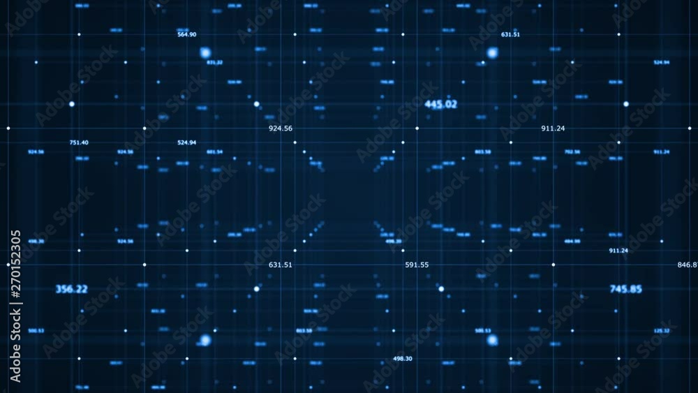 Big data visualization. Machine learning algorithms. Analysis of information. Technology data binary code network conveying connectivity, complexity and data flood of modern digital age.