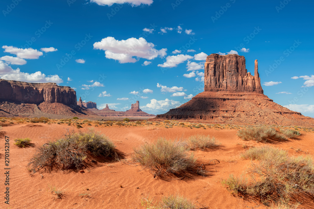 The unique landscape of desert in Monument Valley, Arizona, USA.