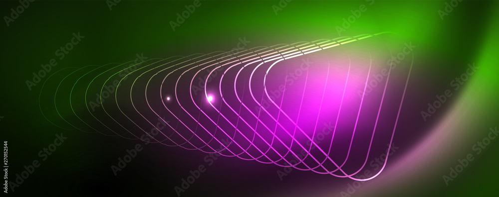 Techno glowing background, futuristic dark template with neon light effects and simple forms, vector Techno glowing background, futuristic dark template with neon light effects and simple forms, vector