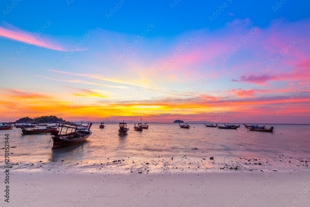 Beautiful Tropical beach at sunrise beach , Koh Lipe island , Satun,Thailand
