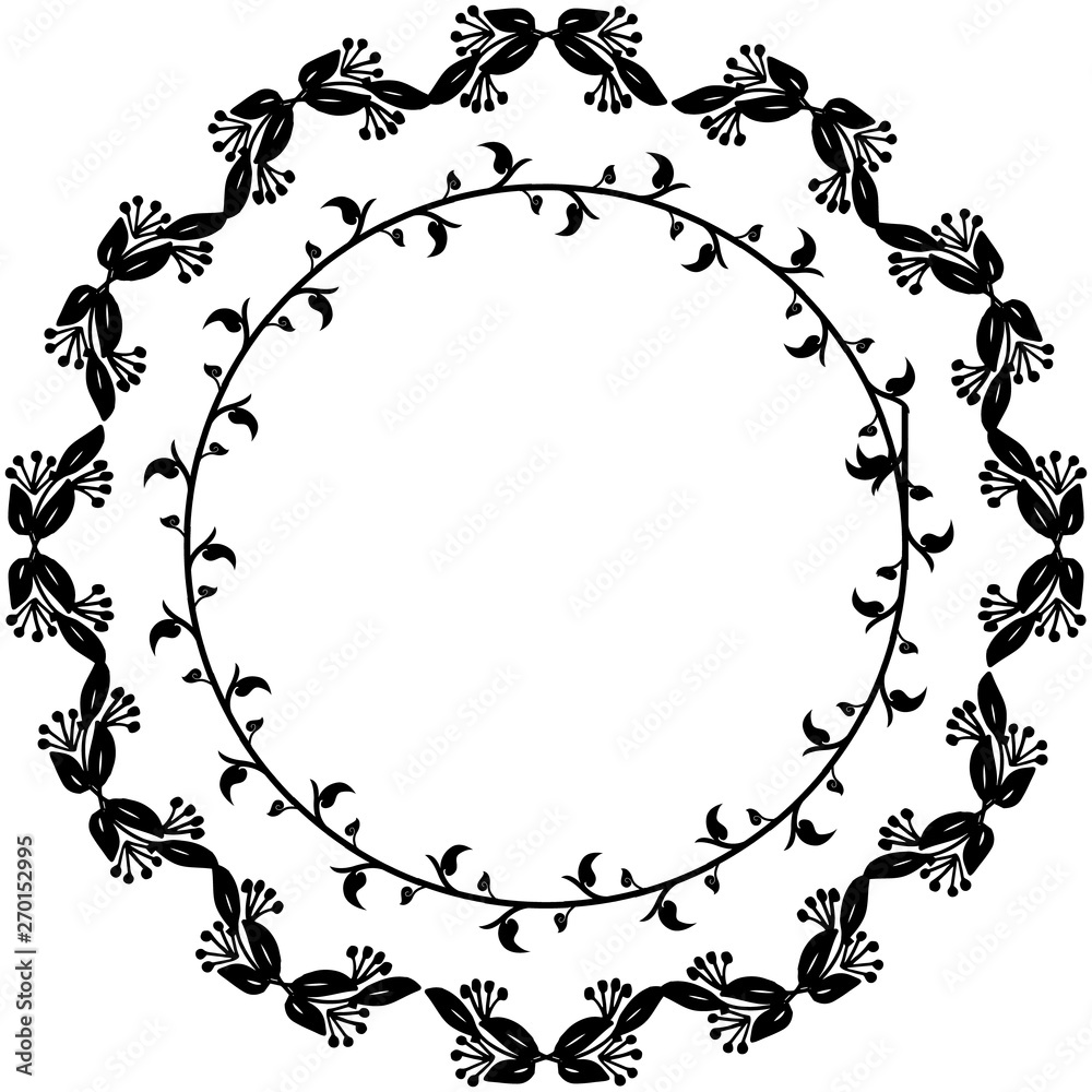 Vector illustration decoration style with ornate of flower frame