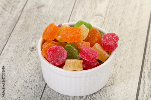 Sweet candied fruit photo