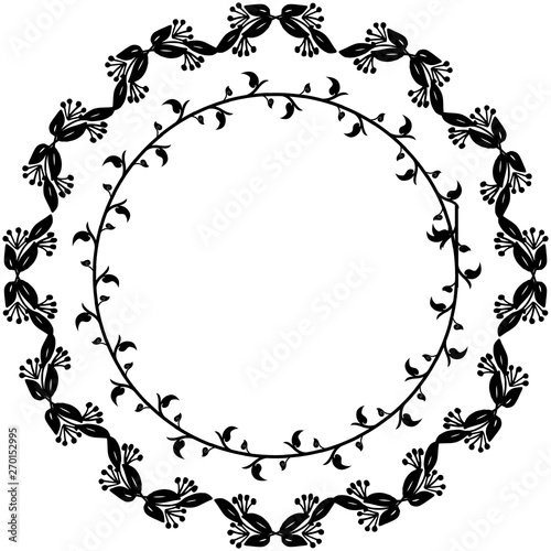 Vector illustration decoration style with ornate of flower frame