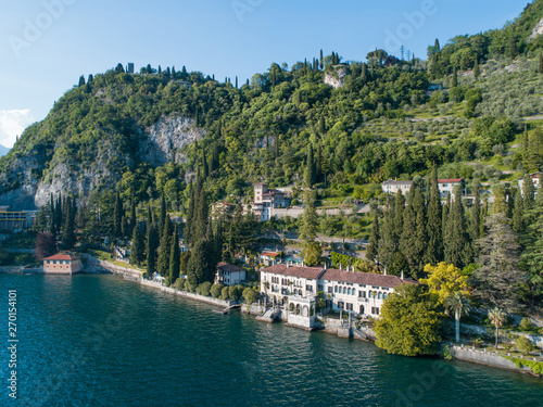 Villa Monastero, Varenna. Lake of Como, Italy. Aerial view