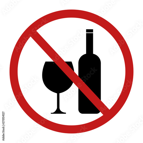 No alcohol sign vector. Vector EPS 10.