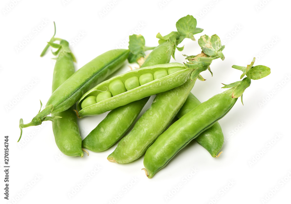 Fresh peas isolated on white background Fresh peas isolated on white background