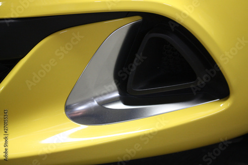 Abstract macro detail of yellow sportscar © hanjosan